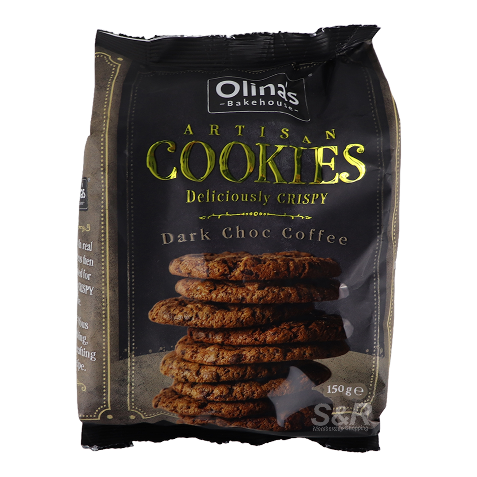 Olina's Artisan Cookies Dark Chocolate Coffee 150g
